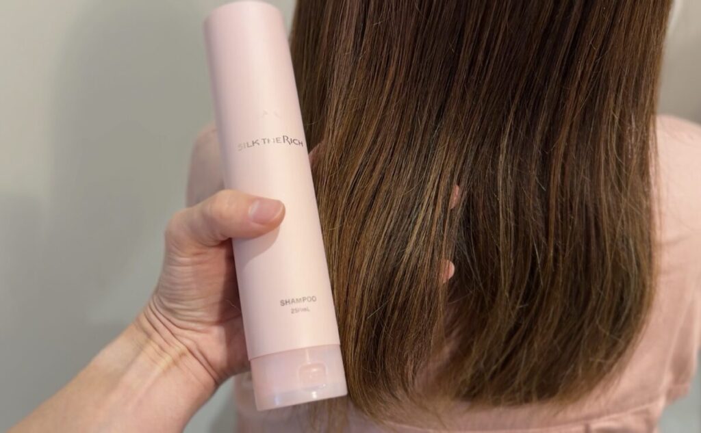 シルクザリッチシャンプー ハイモイスト&リペア(ピンク)を使った仕上がり写真