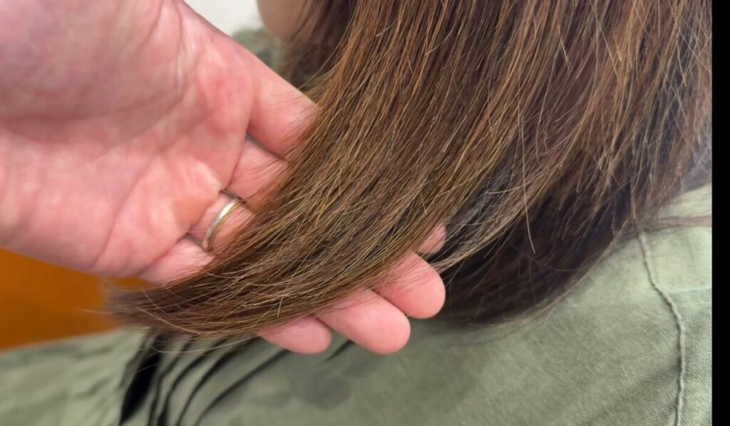 リファトリートメントアイロンの仕上がり写真